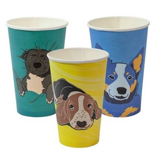 Cup Coffee 16oz Single Wall Gallery  1000/ctn Dog Design
