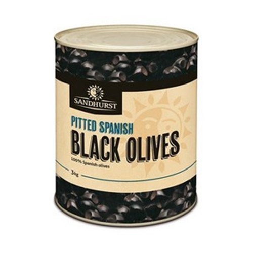Olives Black Pitted A10 