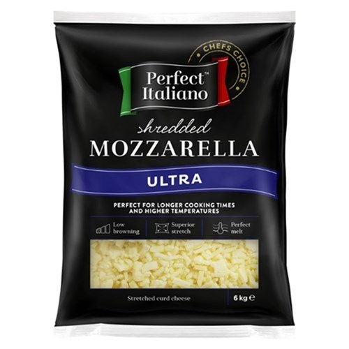 Mozzarella Ultra 6kg FROZEN Pizza Cheese