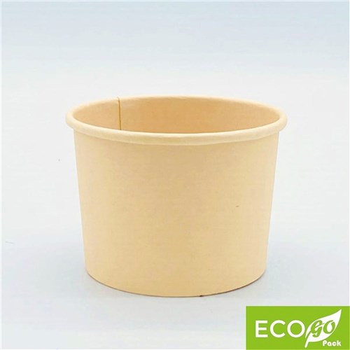 Soup Bowl Kraft PLA 12oz 500/ctn Bamboo