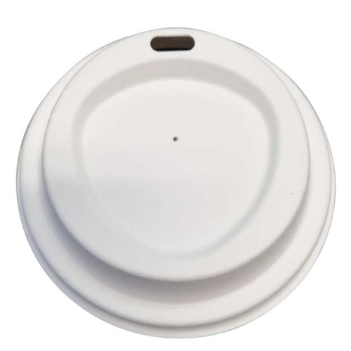 Lid To Suit Natural Fibre White 8-16oz Coffee Cups 1000/ctn