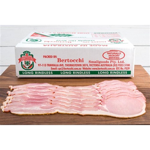 Bacon Long Rindless 2.5kg 