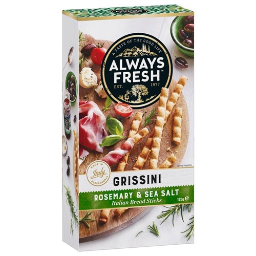 Grissini Rosemary & Sea Salt 125g Breadsticks