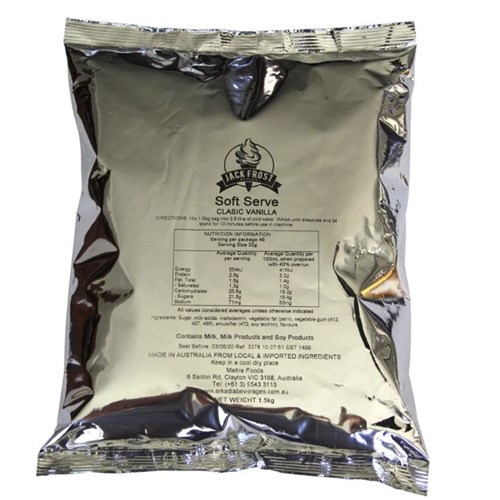 Soft Serve Mix Classic Vanilla 1.5kg 