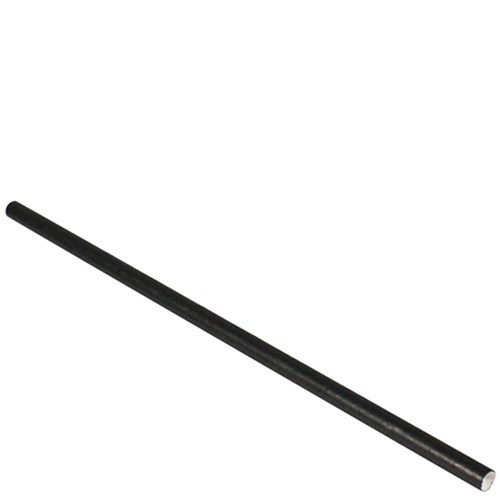 Straws Paper Black 200mm 2500/ctn