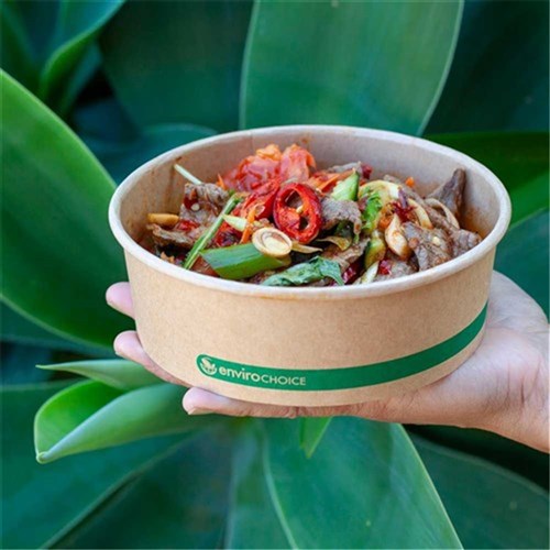 Container Round Salad Bowl Kraft 16oz 300/ctn