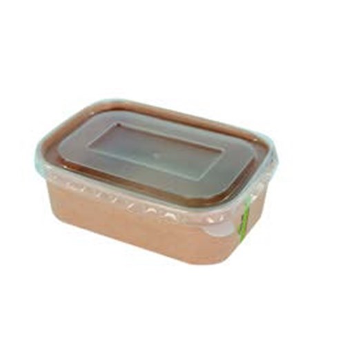 Lid to Suit PET Kraft Rectangle Container 300/ctn