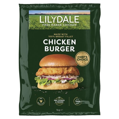 Chicken Burger Crumbed Free Range 1kg 90-125gm