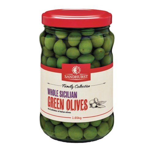 Olives Green Whole Sicilian 1.65kg 