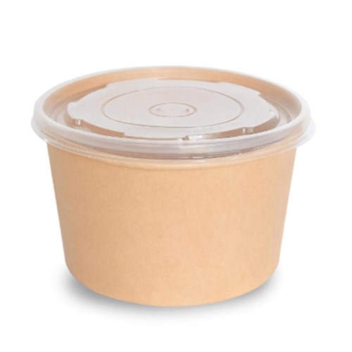 Lid to Suit Round Bamboo Container 12-24oz 500/ctn